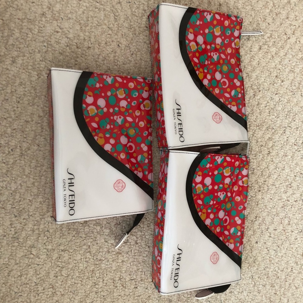 3 NEW Shiseido Ginza Cosmetic Makeup Travel Bag